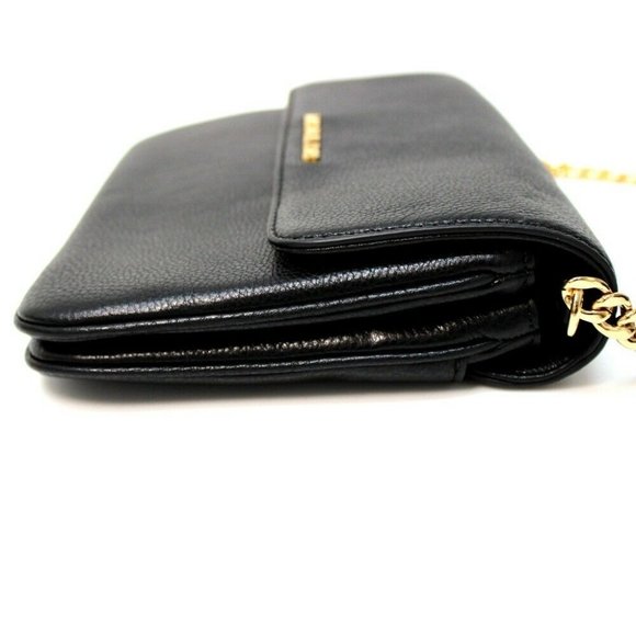AUTHENTIC UNUSED MICHAEL KORS Chain Bag Pochette Shoulder Bag Black Leather - Picture 7 of 11